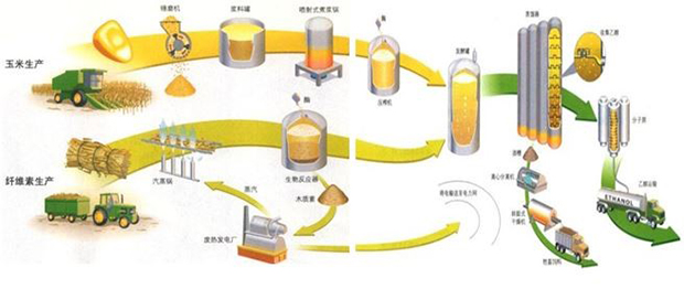 燃料乙醇加工过程图(图片来源:搜狗百科)