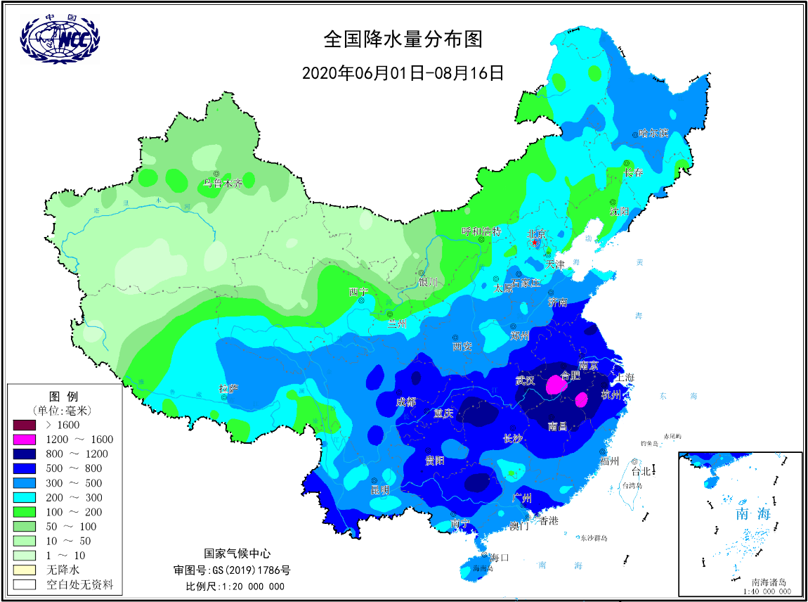 中国降水量线分布图图片